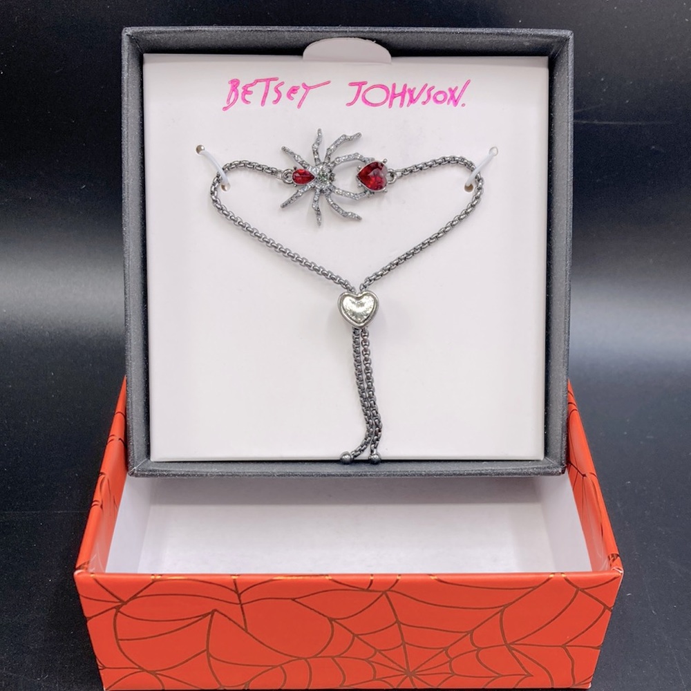Betsey Johnson Ruby/Garnet Spider Bracelet